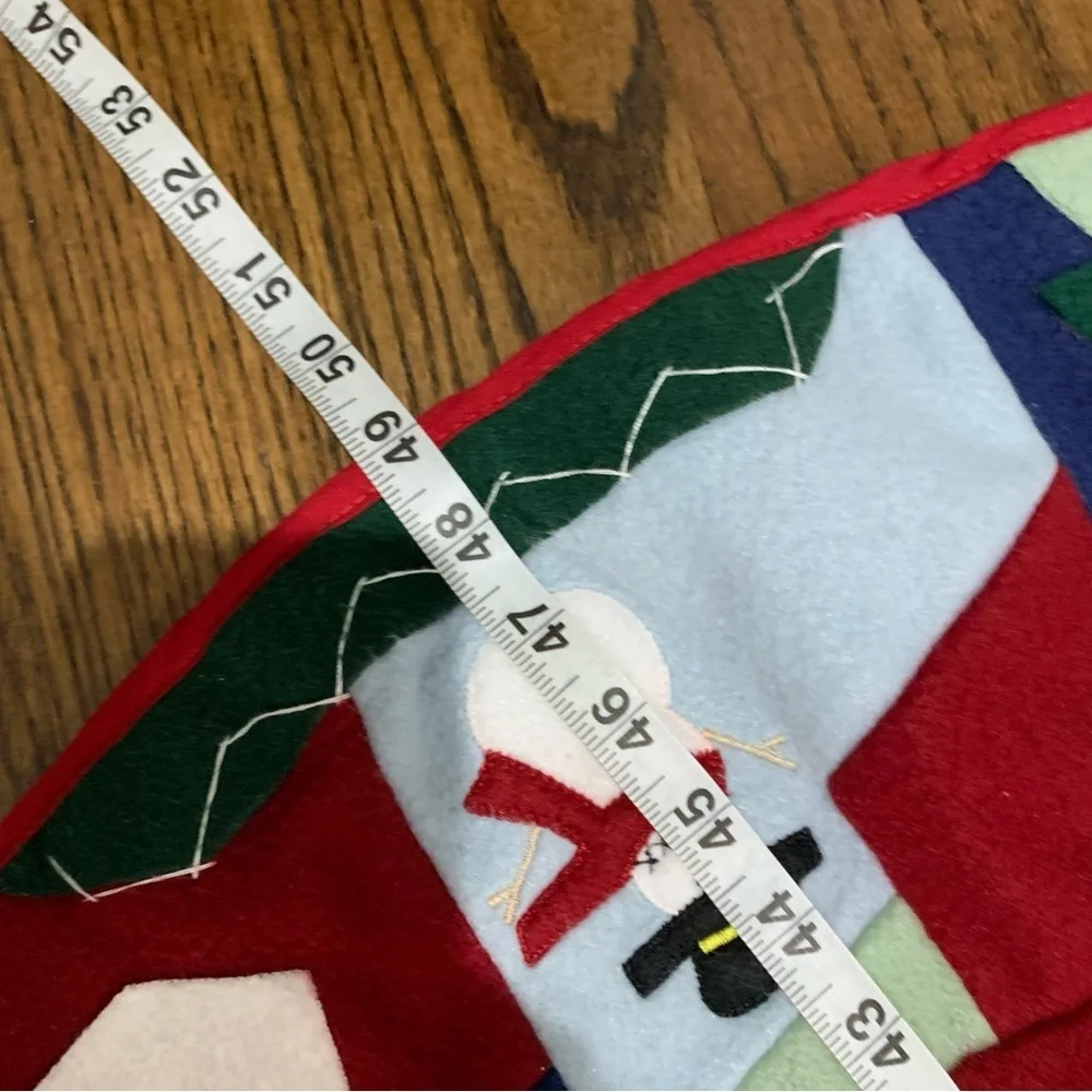 Felt Hand Embroidered Christmas Tree Skirt